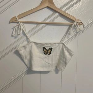 Butterfly crop top, Women’s Size Medium
